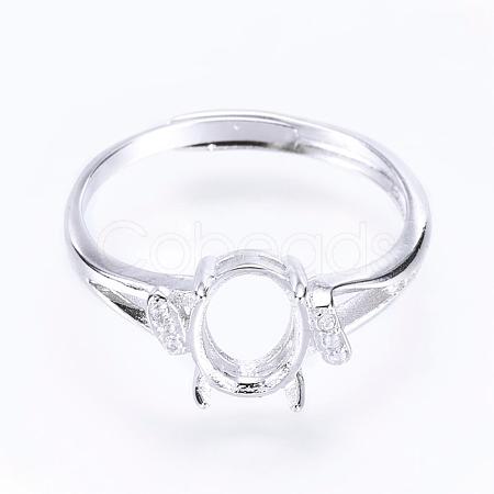 Adjustable Brass Finger Ring Components KK-L154-21P-1