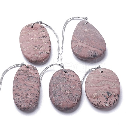 Natural Dendritic Jasper Pendants G-L563-001-1