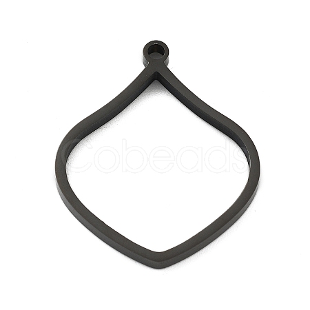Ion Plating(IP) 304 Stainless Steel Open Back Bezel Pendants High Polished STAS-K208-18B-1