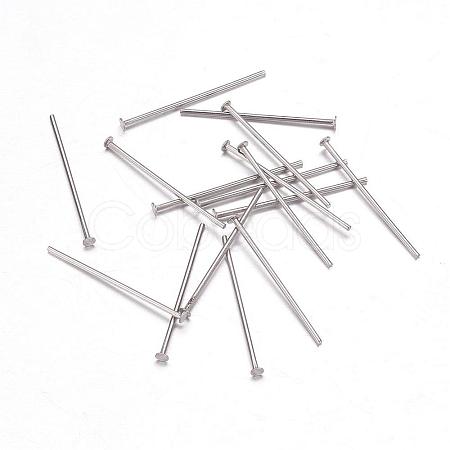 Tarnish Resistant 304 Stainless Steel Flat Head Pins STAS-F117-58P-1.5x20-1