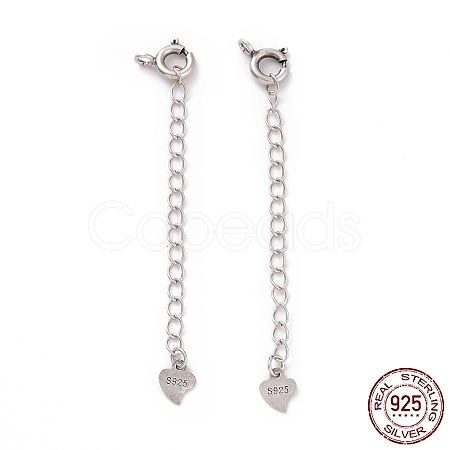 925 Sterling Silver Chain Extenders STER-D036-38AS-1