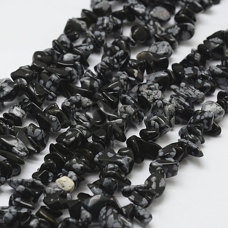 Natural Snowflake Obsidian Beads Strands X-G-F328-10-1