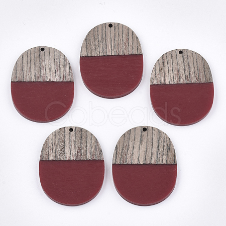 Resin & Wenge Wood Pendants X-RESI-T023-01J-1