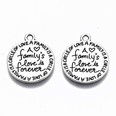 Tibetan Style Alloy Pendants TIBE-S314-119AS-RS-1