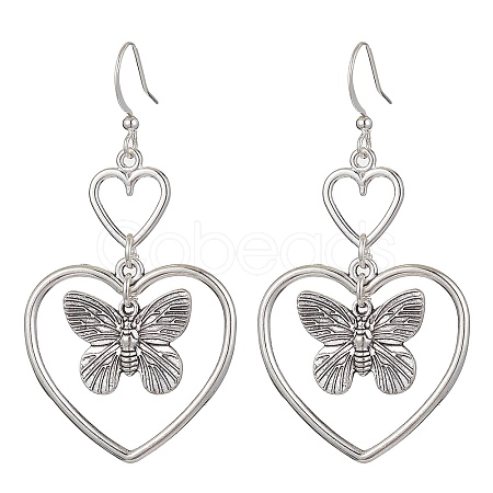 Heart Alloy Dangle Earrings EJEW-JE05534-02-1