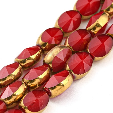 Electroplate Glass Beads Strands EGLA-G037-03A-HP02-1