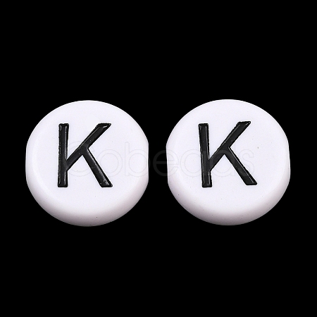 Opaque White Acrylic European Beads AC-CBA3BDD-01K-1