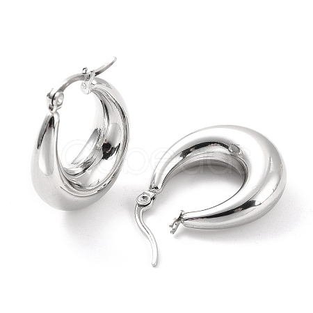Non-Tarnish 304 Stainless Steel Chunky Hoop Earrings for Women EJEW-F280-06B-P-1