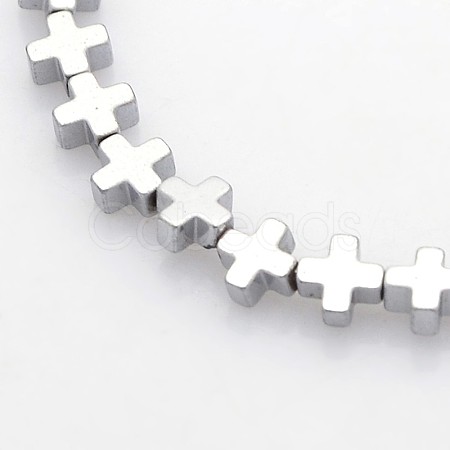 Electroplate Non-magnetic Synthetic Hematite Beads Strands G-J211-06-1