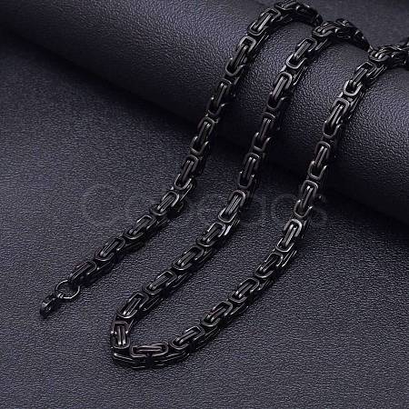 Stainless Steel Byzantine Chains Necklaces for Men FS-WG56795-166-1