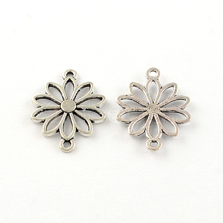 Flower Tibetan Style Alloy Links connectors LS-TIBE-Q046-11AS-LF-1