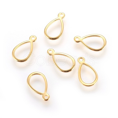 304 Stainless Steel Open Charms STAS-P227-22G-1