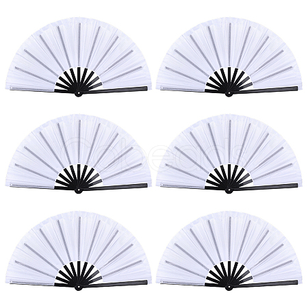 Oxford Cloth & Plastic Folding Fan AJEW-WH0696-500A-1