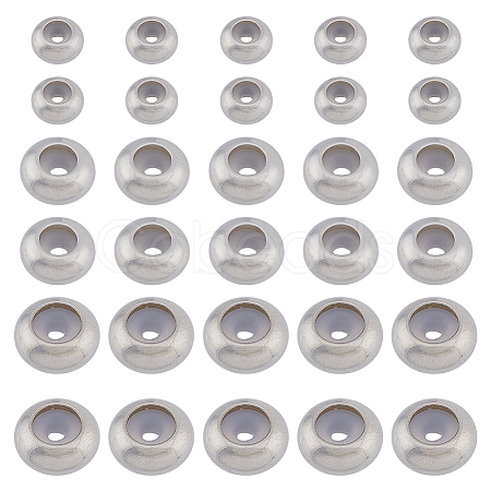 50Pcs 3 Style 316L Surgical Stainless Steel Beads STAS-DC0014-49-1