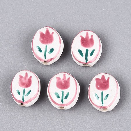 Handmade Porcelain Beads PORC-N013-10F-1