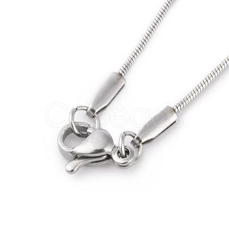 Tarnish Resistant Herringbone Chain Necklace for Men NJEW-A288B-0.8-P-1