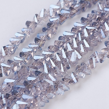 Electroplate Glass Beads Strands EGLA-J145-4mm-PL03-1