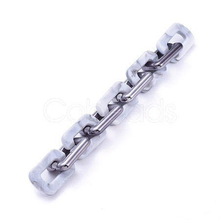 Handmade Acrylic Cable Chains AJEW-JB00673-08-1