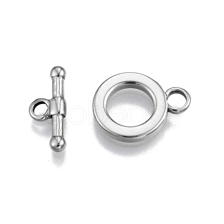 Non-Tarnish 201 Stainless Steel Toggle Clasps STAS-N099-21-1