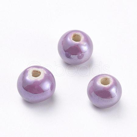 Handmade Porcelain Beads PORC-D001-10mm-17-1