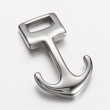 Non-Tarnish 304 Stainless Steel Anchor Hook Clasps STAS-D166-14P-1