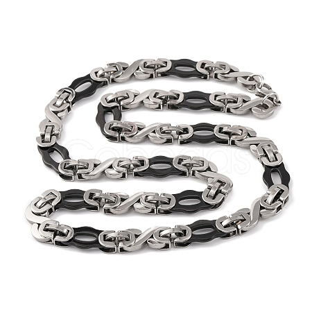 201 Stainless Steel Links Chain Necklace NJEW-F222-38EBP-05-1