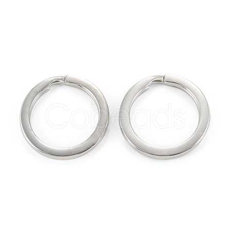 Non-Tarnish 304 Stainless Steel Split Key Ring Clasps STAS-A054-01E-1