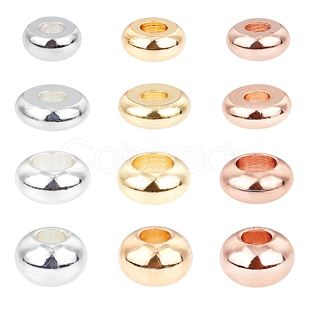 Brass Flat Round Spacer Beads KK-PH0035-81-1