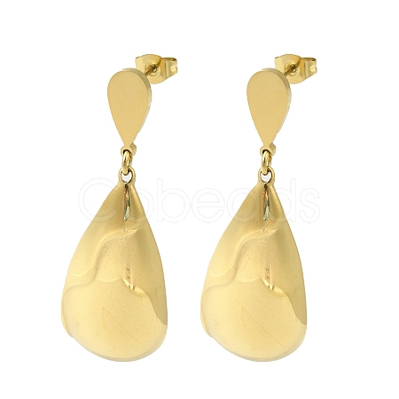 304 Stainless Steel Studs Dangle Earrings EJEW-Z303-22G-1