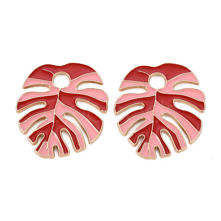 Rack Plating Alloy Enamel Pendants LS-ENAM-T015-012C-NR-1