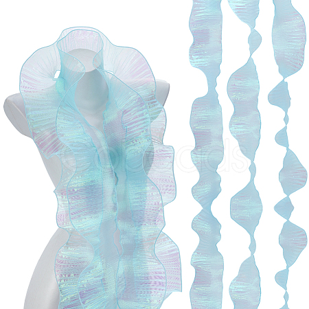 1Pc Polyester Pleated Lace Trim OCOR-GA0002-67C-1