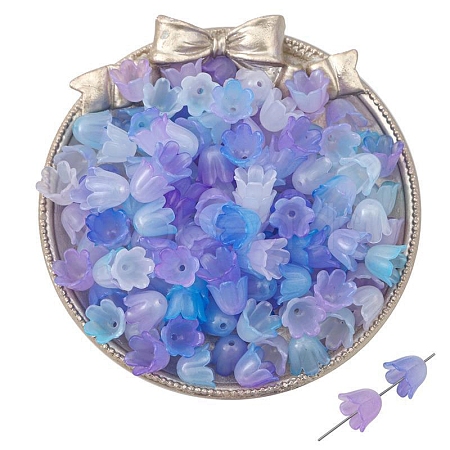 100Pcs Acrylic Bead Caps PW-WGF2E45-03-1