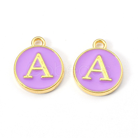 Golden Plated Alloy Enamel Charms X-ENAM-S118-10A-1