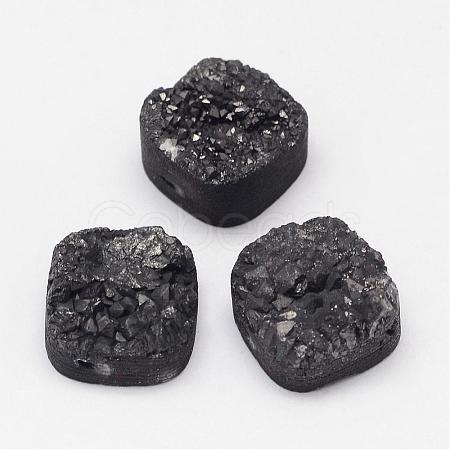 Electroplated Natural Druzy Quartz Crystal Beads G-G888-05D-1