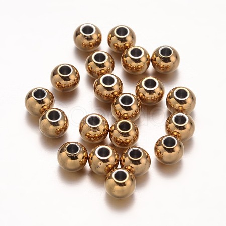 Ion Plating(IP) 304 Stainless Steel Beads STAS-G130-01G-8mm-1