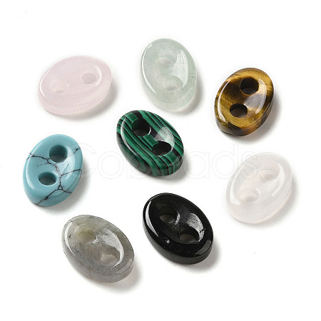 Mixed Gemstone Connector Charms G-K354-10-1