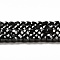 Cubic Zirconia Bead Strands, Faceted Rondelle, Black, 3x2mm, Hole: 0.6mm, about 164~172pcs/strand, 14.57~14.88 inch(37~37.8cm)