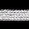 Cubic Zirconia Bead Strands, Faceted Rondelle, Clear, 3x2mm, Hole: 0.6mm, about 164~172pcs/strand, 14.57~14.88 inch(37~37.8cm)