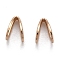 304 Stainless Steel Pendant Bails, Teardrop, Rose Gold, 5.5x4x3mm, Hole: 2.5x3mm