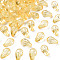 Transparent Acrylic Beads, Faceted, Teardrop, Pale Goldenrod, 12x8mm, Hole: 1.5mm, about 1338pcs/500g