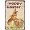 Tinplate Sign Poster, Vertical, for Home Wall Decoration, Rectangle, for Easter, Rabbit Pattern, 300x200x2.2mm