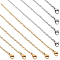 SUNNYCLUE 10Pcs 2 Colors 304 Stainless Steel Cable Chain Necklace, with Lobster Clasps, Golden & Stainless Steel Color, 23.6 inch(60cm), 5Pcs/color