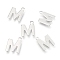 Non-Tarnish 201 Stainless Steel Charms, Alphabet, Letter.M, 12x9.2x0.6mm, Hole: 1.2mm