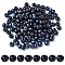 6/0 Opaque Glass Seed Beads, Round Hole, Rondelle, Black, 4~4.5x3~4mm, Hole: 0.8~1.5mm, 10g/box