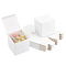 Foldable Creative Kraft Paper Box, Wedding Favor Boxes, Favour Box, Paper Gift Box, Square, White, 9x9x9cm