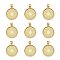 Tibetan Style Alloy Pendant Cabochon Settings, Plain Edge Bezel Cups, Cadmium Free & Lead Free, Flat Round, Antique Golden, Tray: 25mm, 36x28x3mm, Hole: 4mm, about 195pcs/1000g