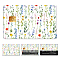 Plastic Waterproof Card Stickers, Self-adhesion Card Skin for Bank Card Decor, Rectangle, Flower, 140x190mm