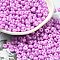 Baking Paint Luster Glass Seed Beads, Donut, Violet, 4x2.5mm, Hole: 1mm, 6205pcs/pound