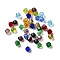 Glass K9 Glass, Imitation Austrian Crystal Beads, Faceted, Diamond, Mixed Color, 4x4mm, Hole: 0.7mm