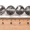 Transparent Electroplate Glass Beads Strands EGLA-N002-34D-F02-2
